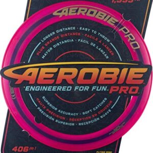 Aerobie Pro Flying Ring Wurfring 33 cm in leuchtendem Pink, ideal für Outdoor-Sportarten und Freizeitaktivitäten für Groß und Klein.