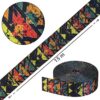 Buntes Gewebeband für Slackline Set mit geometrischem Muster in verschiedenen Farben auf schwarzem Hintergrund, ideal für Kinder und Anfänger zum Trainieren der Balance.