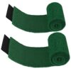 Zwei grüne Baumschutzbandagen für Slacklines aus 100% Polyester, nebeneinandergeliegt, ideal zum Schutz von Bäumen und Slacklines in der Natur.