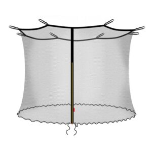Baunsal Trampolin Sicherheitsnetz für Ø 366 cm Trampoline mit 8 Netzstangen und 180 cm Netzhöhe, idealer Schutz für Kinder und Erwachsene beim Trampolinspringen.
