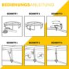 Bodenanker Erdanker für Trampoline mit verstellbarem XXL-Gurt von 2,50m zur sicheren Befestigung im Garten, rostfreies Metall, einfache Montage.