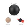 Relaxdays Boule-Set mit 6 Metallkugeln, Zielkugel aus Holz und Abstandsmesser, ideal für Boccia Spiel im Freien.