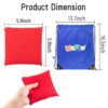 WOFEU Cornhole Säckchen Set in Rot und Blau, ideal für Outdoor Spiele, mit den Maßen 15x15 cm für Familienunterhaltung und Wettkämpfe.