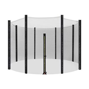 Hochwertiges Sicherheitsnetz für rundes Trampolin mit einem Durchmesser von 305 cm, geeignet für 8 gerade Pfosten, in schwarz, perfekt für sicheren Trampolinsport.