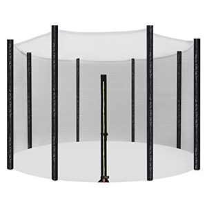 SCHWARZES Ersatznetz für rundes Trampolin mit einem Durchmesser von 366 cm, geeignet für 8 gerade Pfosten zur Gewährleistung von Sicherheit und Stabilität. Hohe Qualität mit strapazierfähigem PE-Material.
