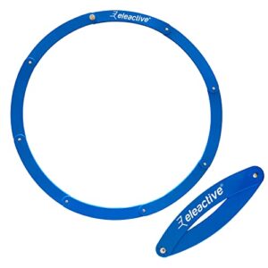 Eleactive faltbarer Pétanque-Kreis in Blau, geeignet für Wettbewerbe, mit einem Durchmesser von 50 cm, leicht transportierbar und aus strapazierfähigem Polyamid gefertigt.