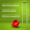 GARDELI Anti-Rost Erdanker aus verzinktem Stahldraht mit 5 mm Durchmesser und 20 cm Länge, ideal für harte Böden und vielseitig einsetzbar für Gartensicherung.