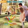 Hengrongshen 3 in 1 Musical Jump Toy – Kinder spielen mit dem bunten Ringwurfspiel in einem sonnigen Park, fördern motorische Fähigkeiten und soziale Interaktion.