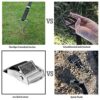 Hodzeed 4 Stück Bodenanker Set für sichere Trampolin-, Schaukel- und Gartenmöbelverankerung aus verzinktem und rostfreiem Stahl, inklusive stabilen Gurten.