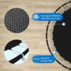 KINETIC SPORTS Kinder Trampolin Jumper 140 cm mit Gummiseil Federung, Sicherheitsnetz, Rahmenpolster und Schutz Bodennetz für sicheres Jumpen und Spielspaß indoor.