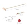 Komplettset für Krocketspiel mit 8 Schlägern, bunten Kugeln und Metalltoren, ideal für Garten und Freizeit, Holzspiel für Familien und Freunde.
