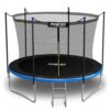 Neo-Sport Trampolin outdoor für Kinder mit Sicherheitsnetz, gepolsterten Stangen und Metallleiter, ideal für Garten und Terrasse.