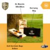 Offizielles Cornhole Set 90x60 - Red Zone mit zwei Spielbrettern, vier Spielenäcken und einer Tragetasche für gemeinsame Spiele im Freien.