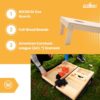 Offizielles Cornhole Set 90x60 von Red Zone mit zwei Spielbrettern und vier bunten Taschen für unvergesslichen Spielspaß im Freien.