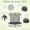 KINETIC SPORTS Premium Outdoor Trampolin Ultimate Pro im Kürbis-Design mit Sicherheitsnetz, stabiler Leiter und innovativer AirMAXX Sprungtuch-Technologie für Spaß und Sicherheit bei Sprüngen.