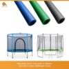Clever Leon Schaumstoff Rohre als Trampolin Stangenschutz in den Farben blau, grün und grau, geeignet für Trampolinstangen bis 30 mm Durchmesser, für zusätzliche Sicherheit beim Trampolinspringen.