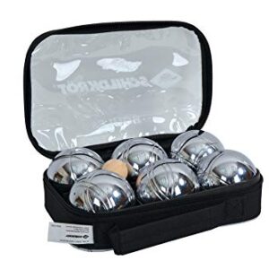 Schildkröt Boule/Boccia/Petanque Set mit Metallkugeln in einer robusten Tragetasche, ideal für Outdoor-Aktivitäten mit Familie und Freunden.