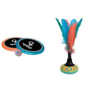 Schildkröt Ogo Sport Set mit zwei bunten Ogo Softdiscs und einem Neopren Handfederball für aktive Freizeitgestaltung im Freien.
