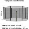 XIUWOUG Sicherheitsnetz für Trampoline mit einem Durchmesser von 244, 305, 366 und 427 cm, reißfest, wetterfest und mit innovativem Verschlusssystem für maximale Sicherheit.