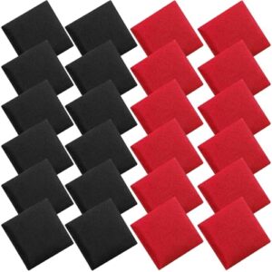 24 Stück Cornhole Säckchen in Schwarz und Rot, ideal für Kinder-Wurfspiele im Innen- und Außenbereich, gefertigt aus robustem Nylongewebe mit Quarzsand gefüllt.