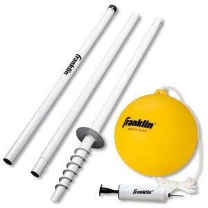 Komplettes Tetherball-Set mit 2,4 m Stange, Seil und Ball für Freizeitaktivitäten im Freien.