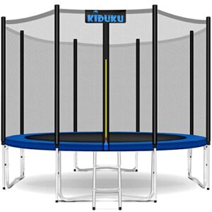 KIDUKU Trampolin Ø 305 cm mit Sicherheitsnetz und Leiter im Garten, ideal für Kinder, TÜV geprüfte Sicherheit und hochwertige Materialien