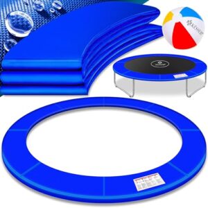 KESSER Trampolin Randabdeckung Ø 305 cm aus UV-beständigem 500D PVC mit EPE-Schaumpolsterung und zusätzlichem Strandball in Blau, ideal für Sicherheit und Schutz beim Trampolinspringen.