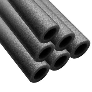 Set von 6 Schaumstoffrohren in grau zur sicheren Polsterung von Trampolinstangen, passend für Pfosten mit bis zu 30 mm Durchmesser.