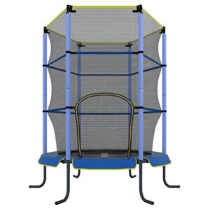 Ultrasport Jumper Indoor Trampolin in Blau mit Sicherheitsnetz und gepolsterten Stangen, geeignet für Kinder ab 3 Jahren und ideal für drinnen und draußen.