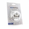 YoYo Factory Footbag in Grau/Schwarz, ein hochwertiges Freestyle-Spielzeug für Anfänger und Fortgeschrittene, präsentiert in einer modernen Verpackung.