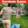 Yuragim Cornhole Säckchen in bunten Farben, ideal für das beliebte Wurfspiel Cornhole im Freien oder drinnen, geeignet für Erwachsene und Kinder.