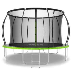 ZIPRO 12'' Jump Pro Premium Trampolin mit Sicherheitsnetz, rundes Gartentrampolin mit 374 cm Durchmesser, stabiler Rahmen und UV-beständige Sprungmatte