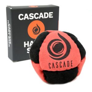 Pro Freestyle Fußsack mit 8 Paneelen, rot/schwarz, Trick-Fußsack, Hacky Sack für Freiheit und Herausforderung