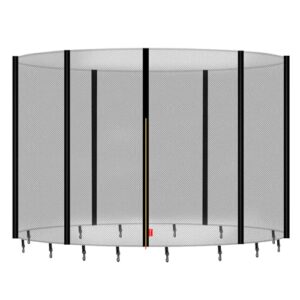 Baunsal Trampolin Sicherheitsnetz für Trampolin Ø 427 cm, 180 cm Netzhöhe mit 6 Netzstangen - Outdoor Schutznetz für Kinder