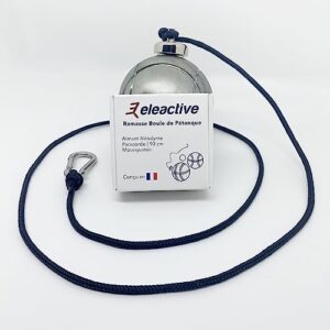 Eleactive Magnetischer Pétanque Ball Pickup mit ultrastarkem Neodym-Magnet, ideal für Amateur- und Wettkampfspieler, abgebildet in minimalistischer Verpackung