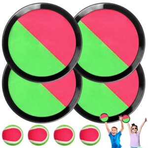 LXYYDS Klettballspiel mit bunten Fangscheiben und Bälle für Kinder im Freien, ideal für Strand- und Gartenaktivitäten.