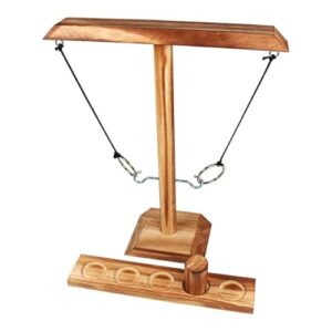 Ring Toss Game aus Holz für spannende Geschicklichkeitsspiele in Innen- und Außenbereichen, ideal für Partys und Familienfeiern.