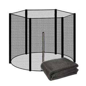 Hochwertiges Sicherheitsnetz für Trampolin mit einem Durchmesser von 244 cm, ideal für Gartentrampoline mit 6 oder 8 Stangen, reißfest und UV-beständig.