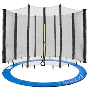 Sicherheitsnetz und Randabdeckung für 305 cm Gartentrampolin, schützt vor Stürzen, wasserabweisend und UV-beständig.