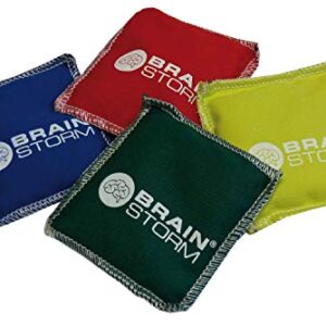 Farbenfrohes Spielzeug für Kinder, 4 Bohnensäckchen/Bean Bags in Rot, Blau, Grün und Gelb, unterhaltsames Training der Motorik