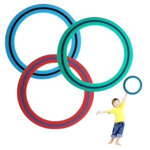 Drei leuchtende Fliegerringe mit 30 cm Durchmesser, ideal fur Ring-Toss und Outdoor-Spiele