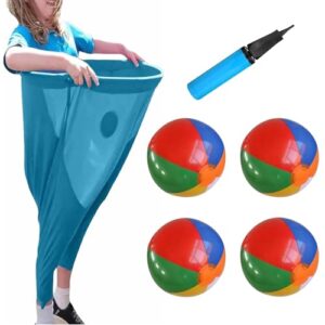 Das Granny Pants Spiel ist ein einzigartiges Outdoor-Spiel, das Kinder und Erwachsene begeistert. Bequem und atmungsaktiv mit weichen Hosen, ideal für Familienfeiern und Geburtstagsspiele.
