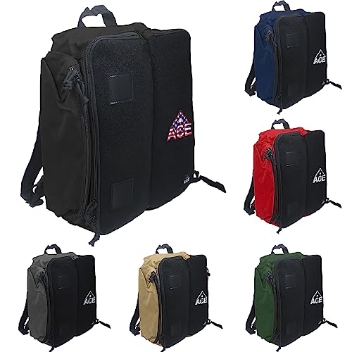 Der Schwarze Cornhole Rucksack mit ACE Patch ist ein praktisches Utensil für Cornhole Spieler, welcher Platz für bis zu 6 Ecklochbeutel-Sets bietet und viele weitere Funktionen wie Doppel-Fach, Handy-Taschen und ACL PRO PLAYER GEPRÜFT hat.