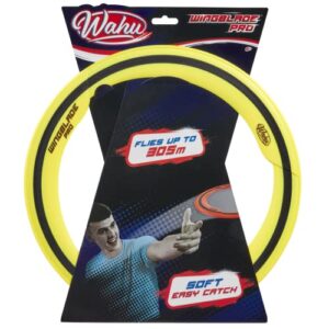 OUTDOOR Wahu Wingblade Pro Gelber Frisbee für Kinder ab 6 Jahren, weites Spielzeug mit fliegendem Flugzeugdesign