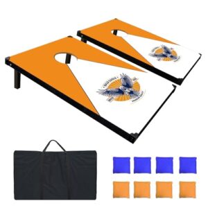 Cornhole Spiel Set mit 2 Boards, 8 Wurfbeuteln und Transporttasche für Strandspiele für Erwachsene, Wettbewerbe und Gartenpartys