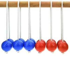 Golfbälle für Leitergolf-Spiel, 6 Paar harte Bälle in Rot und Blau, ideal für Gruppen, Kinder und Familienaktivitäten
