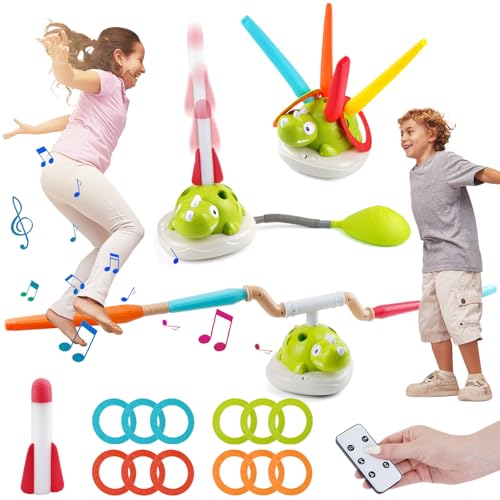 Drei in eins Outdoor Spielzeug für Kinder mit Musik und Seilspringmaschine, 5-Gang-Einstellung, Fernbedienung, geeignet für Kinder ab 3 Jahren