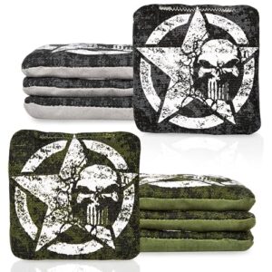 Professionelle Cornhole-Bags mit hoher Qualität, 8 Stück für Turnierspiele, Pro Style doppelseitige glatte und klebrige Seitenregulierung