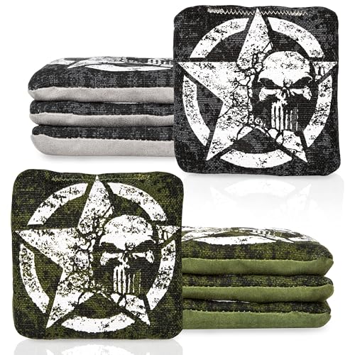 Professionelle Cornhole-Bags mit hoher Qualität, 8 Stück für Turnierspiele, Pro Style doppelseitige glatte und klebrige Seitenregulierung