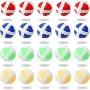 20 Stueck Klettball, Kinder Darts Erstaz Bälle, Wurf Spiel Scheibe Ersatzbälle für Drinnen Draußen Kinder Erwachsene Party Klettspiel